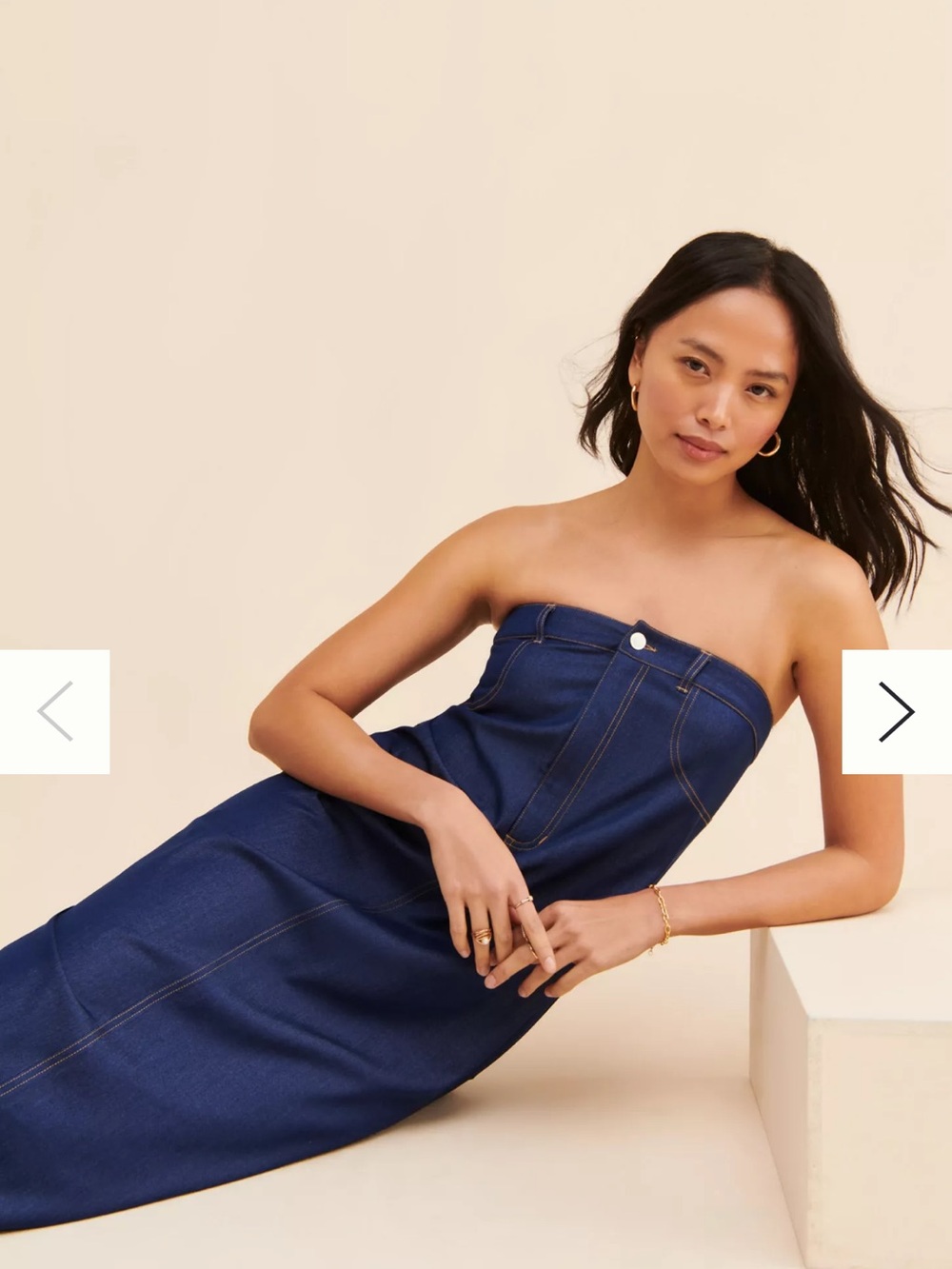 NWT Anthropologie size L strapless denim skirt dress